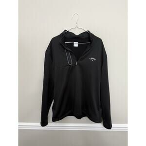 Callaway Men’s Golf Quarter Zip Pullover Long Sleeve Fleece Lined Black XL